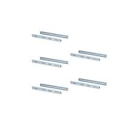 Lot de 5 jeux de glissières de tiroirs, roulement à billes, hauteur 45mm, profondeur 500mm, sortie totale, zingué