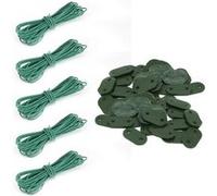 Lot de 5 kits de fixation pour brise vue, canisse anti-UV - Vert
