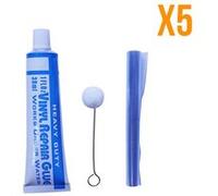 Lot de 5 kits de réparation 30 ml avec applicateur pour liner de piscine - Linxor