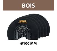 Lot de 5 lames Ø100 mm moyeu déporté pour multi-cutter Bois DEWALT