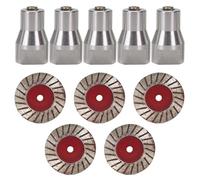 Lot de 5 lames de coupe diamant pour meuleuse d'angle, carrelage de précision de 4 cm et bride pour pierre, ciment, béton, céramique