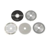 Lot de 5 lames de scie circulaire, 85 mm de diamètre intérieur et 15 mm de mini lames de scie circulaire en carbure pour machines de coupe, scies à main électriques, scies à table coulissante