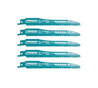 Makita Lames de scie sabre B-05038 Bi-métal 152 mm 7-18 TPI pour métal et acier Lot de 5