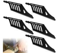 Lot de 5 lames de scie sauteuse à tige en T - 112 mm x 31 mm x 1,2 mm - Compatible avec Dewalt et Bosch 11 TPI - Pour travaux de coupe sur bois