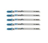 Lot de 5 lames de scie sauteuse T 227 D BOSCH 2608631030 Special for Alu