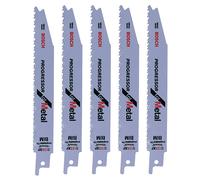 Bosch Lames pour scie sabre S123XF 150 mm Progressor pour métal – Lot de 5