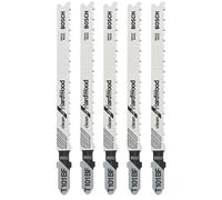Lot de 5 lames de scie sauteuse T 101 BF BOSCH 2608634234 pour bois dur