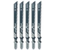 Bosch Lames pour scie sauteuse Basic for Wood T111C HCS 74 mm - sachet de 5