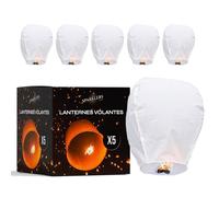 Lot de 5 Lanternes Volantes qualité supérieure en papier, Lampion Papier, Chinoise, Sky Lanterns - Lanterne 30