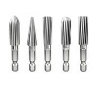 Lot de 5 limes rotatives en métal, tête de meulage cylindrique, haute durabilité, pour le travail du métal, la gravure, les bavures rotatives pour la sculpture sur bois