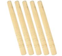 Lot de 5 Manches D’Outil en Bois pour Pelles et Houes | Bois Couleur Khaki, Installation Facile, Prise Confortable, Lot Pratique pour Remplacer des Pièces Usées