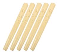 Lot de 5 Manches de Rechange en Bois pour Outils de Jardinage | Compatibles Houes et Pelles, Teinte Kaki, Prise Ergonomique, Lot de Cinq Pièces