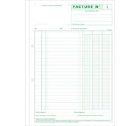 Lot de 5 Manifold Factures, 29,7x21 50 dupli autocopiant