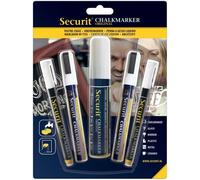 Lot De 5 Marqueurs Craie Blanc - Securit