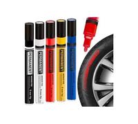Lot De 5 Marqueurs Peinture À L'huile Pointe Moyenne 3 Mm Multicolore Permanent Pour Bois Verre Pierre Métal Tissu