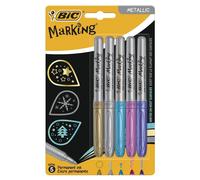 Lot de 5 marqueurs permanent sur mÃ©tal BIC Milan Multicolore TU