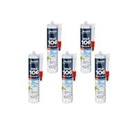 Lot de 5 mastics BOSTIK MSP 106 - Polymère fixation et étanchéité - transparent - 290 ml