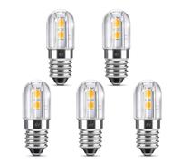 Lot de 5 Mini Ampoules E10 LED DC 6V 0.4W, Blanc Chaud 3000K, 100 Lumen | E10 Petit Culot à Vis, Miniature Ampoules pour Étoile de Noël, Lampe Torche, Crèche de Noël, Voyant de Signalisation