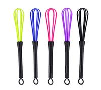 Lot de 5 mini fouets en plastique pour salon de coiffure, mélangeur de couleur et de lait d'œuf