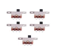 Lot de 5 mini interrupteurs coulissants SPDT 1P2T SS12F15G3