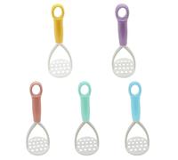 Lot de 5 mini presse-purée manuels en silicone anti-rayures et antiadhésifs pour haricots, légumes-racines