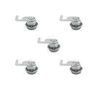 Lot de 5 mini serrures à came élégantes avec clip rapide en métal résistant à la rouille pour armoire, tiroir, casier de salle de sport décoratif durable