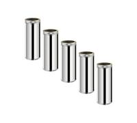 Lot de 5 MonMobilierDesign TDPS500 Conduit double paroi isolé pour poêle à bois longueur 50 cm Ø150