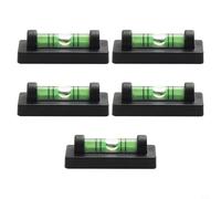 Lot de 5 niveaux à bulle en plastique pour étalonnage | Vérification horizontale précise, design à double ligne, s'adapte aux petits cadres, léger 4 g chacun, facile à lire