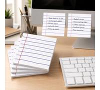 Lot de 5 notes adhésives lignées, 250 feuilles, bloc-notes amovibles pour | 5 blocs-notes, 250 feuilles lignées, papier mémo à décoller et à coller, pratique pour les listes de tâches, les rappels