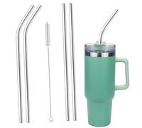 Lot de 5 pailles de rechange en acier inoxydable pour tasse Stanley de 1200 ml - Pailles réutilisables en acier inoxydable sans BPA, pailles respectueuses de l'environnement, parfaites pour les
