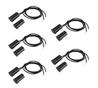 Lot de 5 paires de capteurs de contact de porte, interrupteur magnétique filaire NC encastré magnétique pour fenêtre cachée pour contrôle de la lumière et système de porte automatique (noir)
