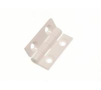 Lot de 5 paires de charnières en nylon pour porte d'armoire Blanc 25 mm