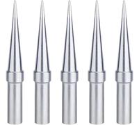 Lot de 5 Panne à Souder 0,4mm Conique Cuivre Plaqué Nickel | Pointes de Fer à Souder de Rechange, pour Weller WESD51 WES51 WES50, Station de Soudage Précise