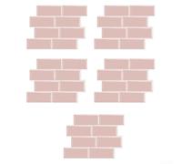 Lot de 5 panneaux de papier peint effet brique 3D pour cuisine et salle de bain - Autocollants muraux imperméables et résistants à la chaleur en PET texture rouge rustique 29,5 x 21,5 cm