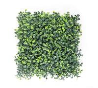 Lot de 5 panneaux muraux de plantes artificielles | Tapis de haie de buis artificiel | Fond de feuillage en plastique pour intérieur ou extérieur - Décoration d'intérieur (A)