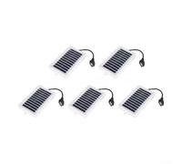 Lot de 5 panneaux solaires portables 2 W 5 V pour mini USB pour extérieur, voyage, camping, randonnée, jardin, alimentation électrique, module PV léger