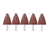 Lot de 5 papiers abrasifs coniques professionnels, 6 x 30 mm | Tête de disque abrasif pour un ponçage précis, un polissage sur des surfaces métalliques et non métalliques, efficace