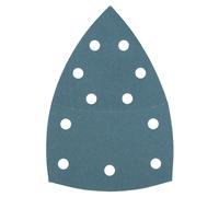 Lot de 5 papiers abrasifs ponceuse triangulaire perforés 100 x 150mm grain 180 Norton