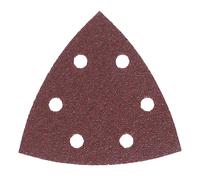 Lot de 5 papiers abrasifs ponceuse triangulaire perforés 93 x 93mm grain 80 Bosch