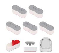 Lot de 5 pare-chocs de siège de toilette conçus pour les toilettes équipées de bidets avec mastic et silicone ABS PE pour une durabilité fonctionnelle (en forme d'arc)