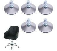 Lot De 5 Patins De Sol Hwc-K73 Au Lieu De Roulettes - Stabilité Fixe Pour Chaise De Bureau/De Salle À Manger, Patins De Pied, Ø 11mm Argenté Multicolore