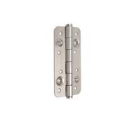 Emuca Paumelles anti-dégondage acier bords arrondis 150 x 80 mm - Lot de 5 nickel satiné