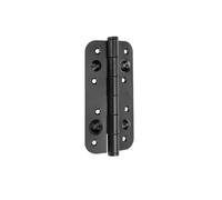 Lot de 5 paumelles acier anti-dégondage à bords arrondis 150 x 80 mm - noir EMUCA