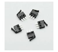 Lot de 5 petits/micro interrupteurs noirs for caméra, réinitialisation, détection, limite de course, miniature, poignée droite de 3 pieds