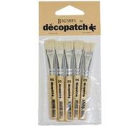 Décopatch – Pack de 5 petits pinceaux – Pure soie – Vert