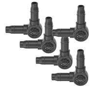 Lot de 5 pièces en L 4,6 mm 3/16 pour le système Micro Drip de Gardena - Angle 90° - Tube de montage #09