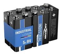 Lot de 5 Piles au Lithium Industrielle 9V 1200mAh Format Bloc Rectangulaire Ansmann Noir G