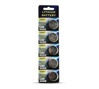 Lot de 5 piles bouton au lithium CR2477 haute capacité 1000 mAh pour télécommande de montre, offrant une alimentation longue durée.