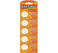 Lot de 5 piles bouton CR2354 au lithium 3 V 530 mAh sans rainure de renfoncement MHD 2028 jetables EASTCELL