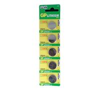 Lot de 5 Piles bouton GP Batterie lithium 3V type CR2016